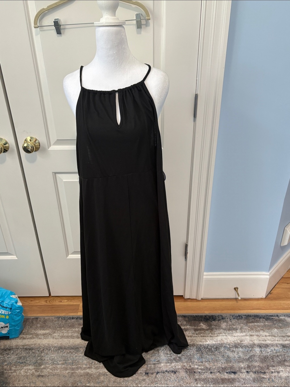 Swimsuits For All Black Halter Maxi Cover-Up